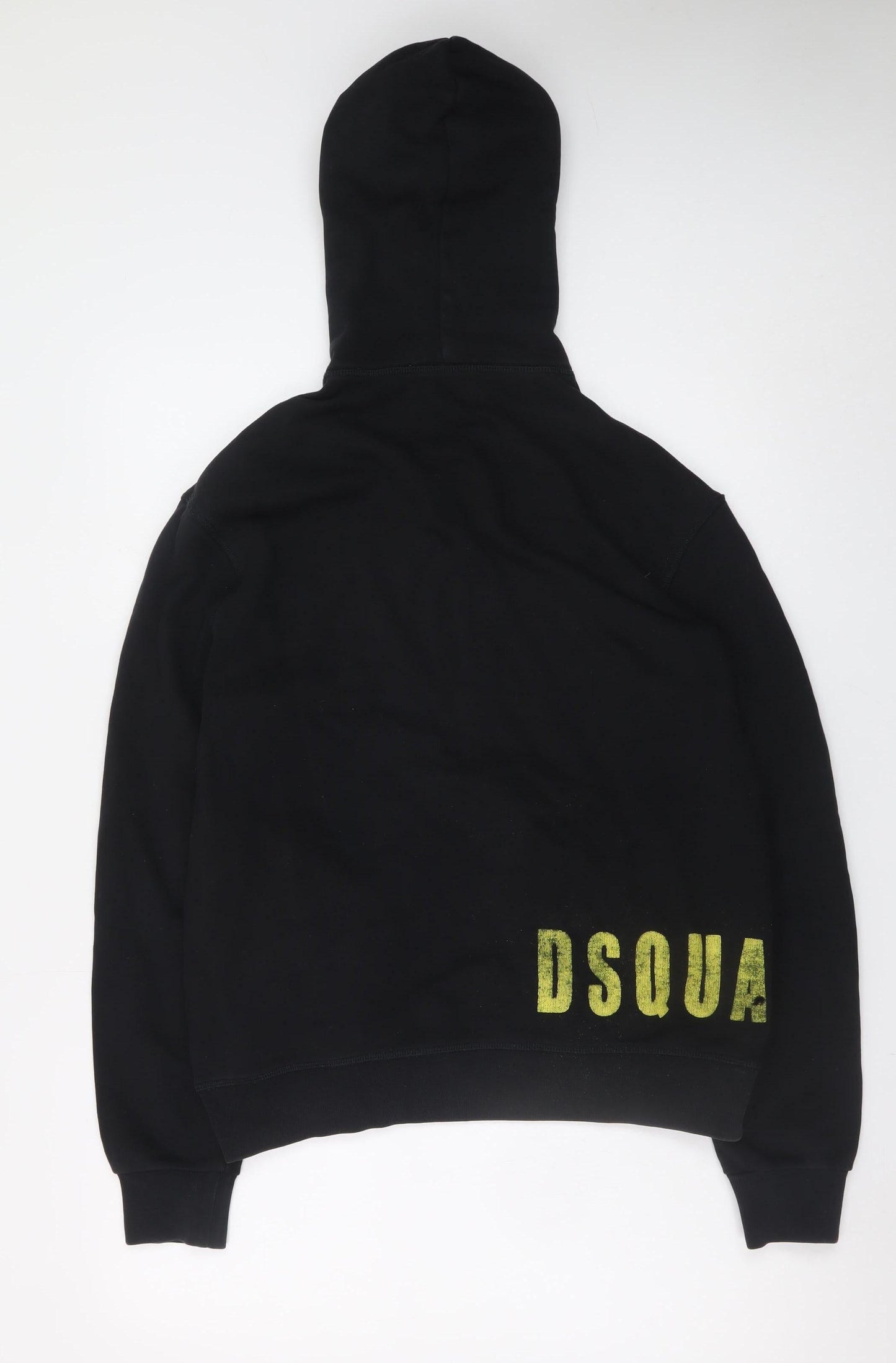 Dsquared2 Boys Black Full Zip Hoodie 16 Years Cotton Blend Graphic Print