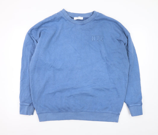 Marks and Spencer Men's Blue NYC Sweatshirt Small Crew Neck Pullover