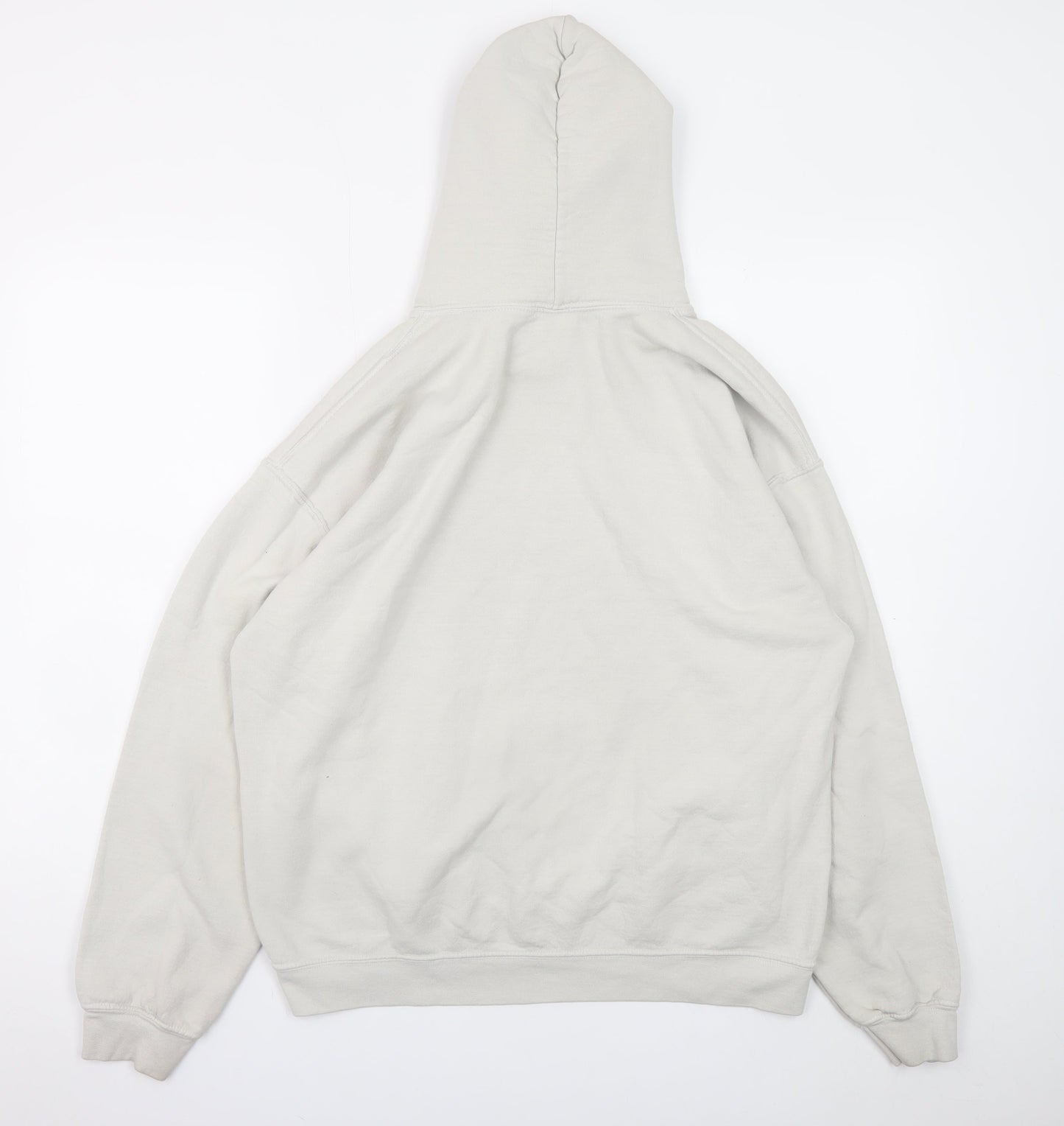 iets frans Men Beige Pullover Hoodie Medium Cotton Blend