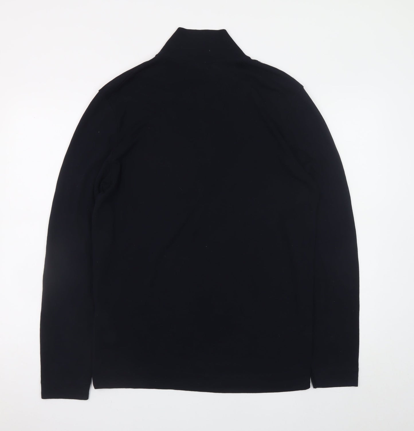 Zara Man Black Long Sleeve Polo Shirt Men’s XL Regular Fit