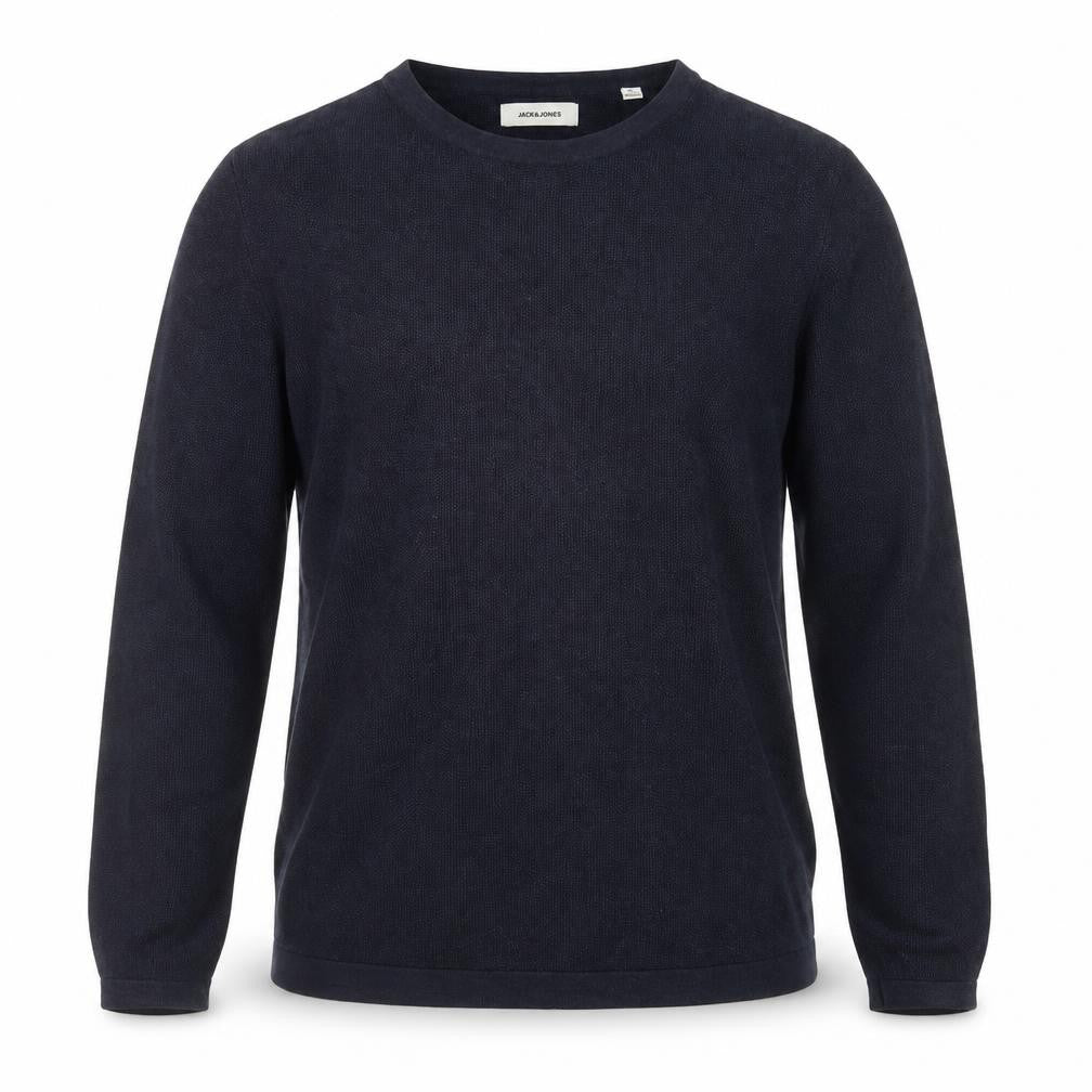 Jack & Jones Men's Black Cotton Crew Neck Pullover Jumper Size L