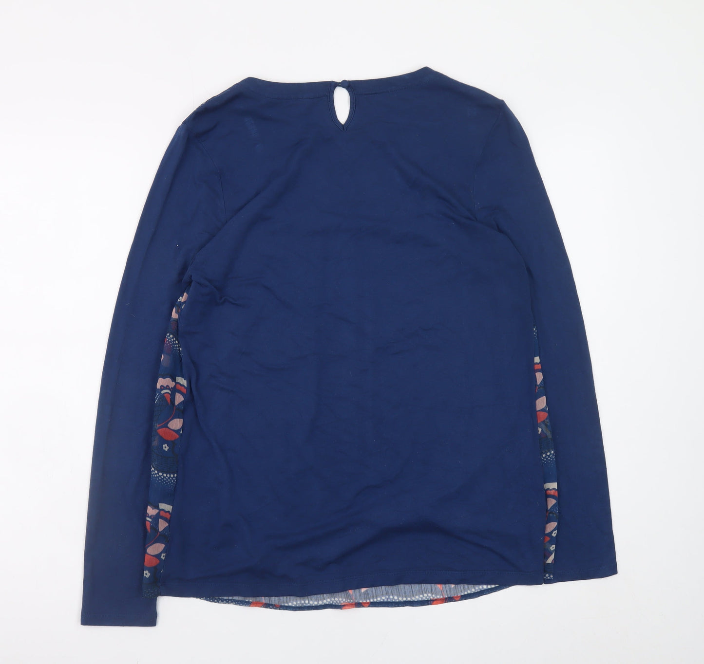 Boden Womens Blue Floral Long Sleeve Tunic Blouse Size 10