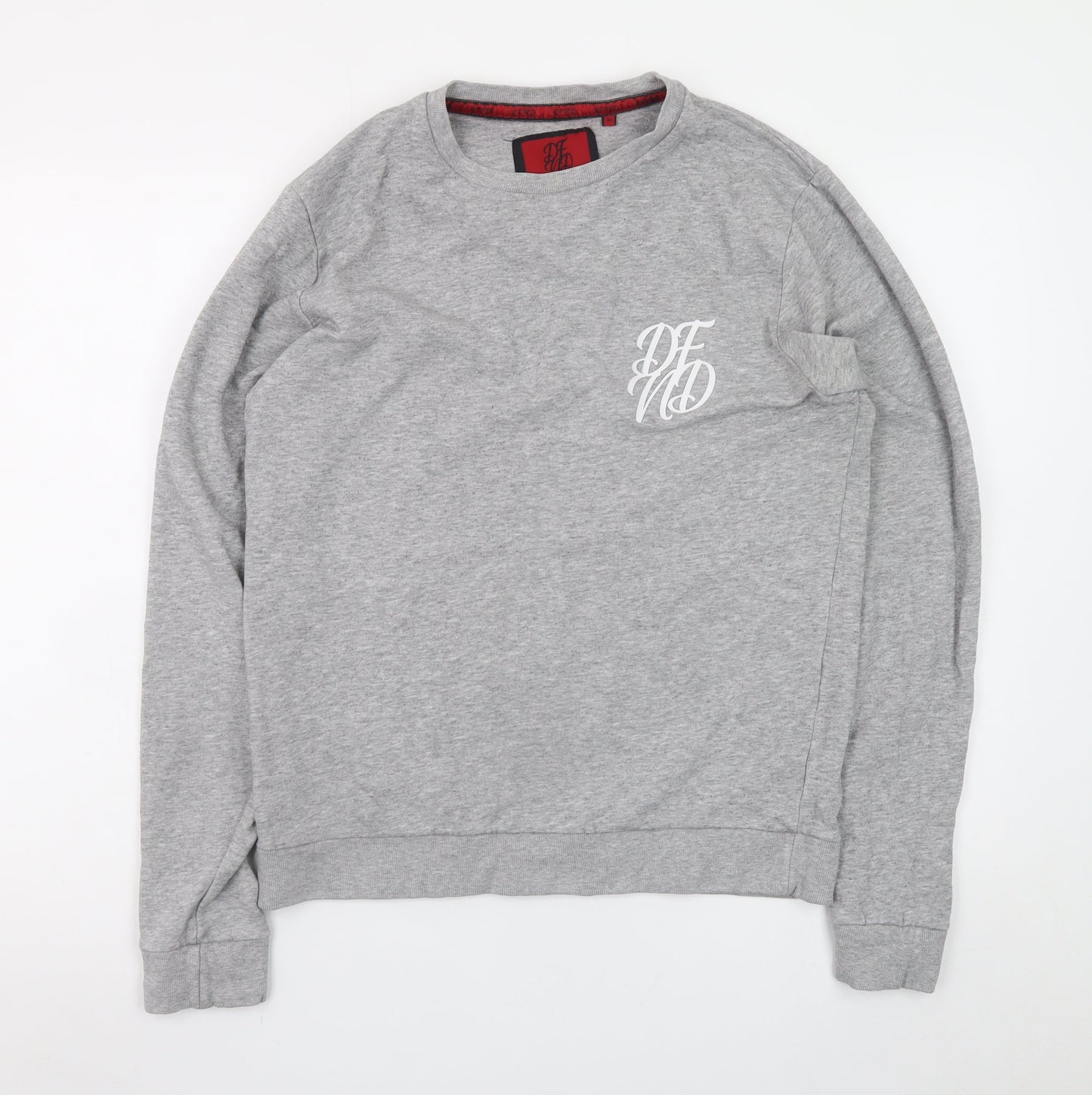 DFND Men’s Grey Crew Neck Pullover Sweatshirt Size M