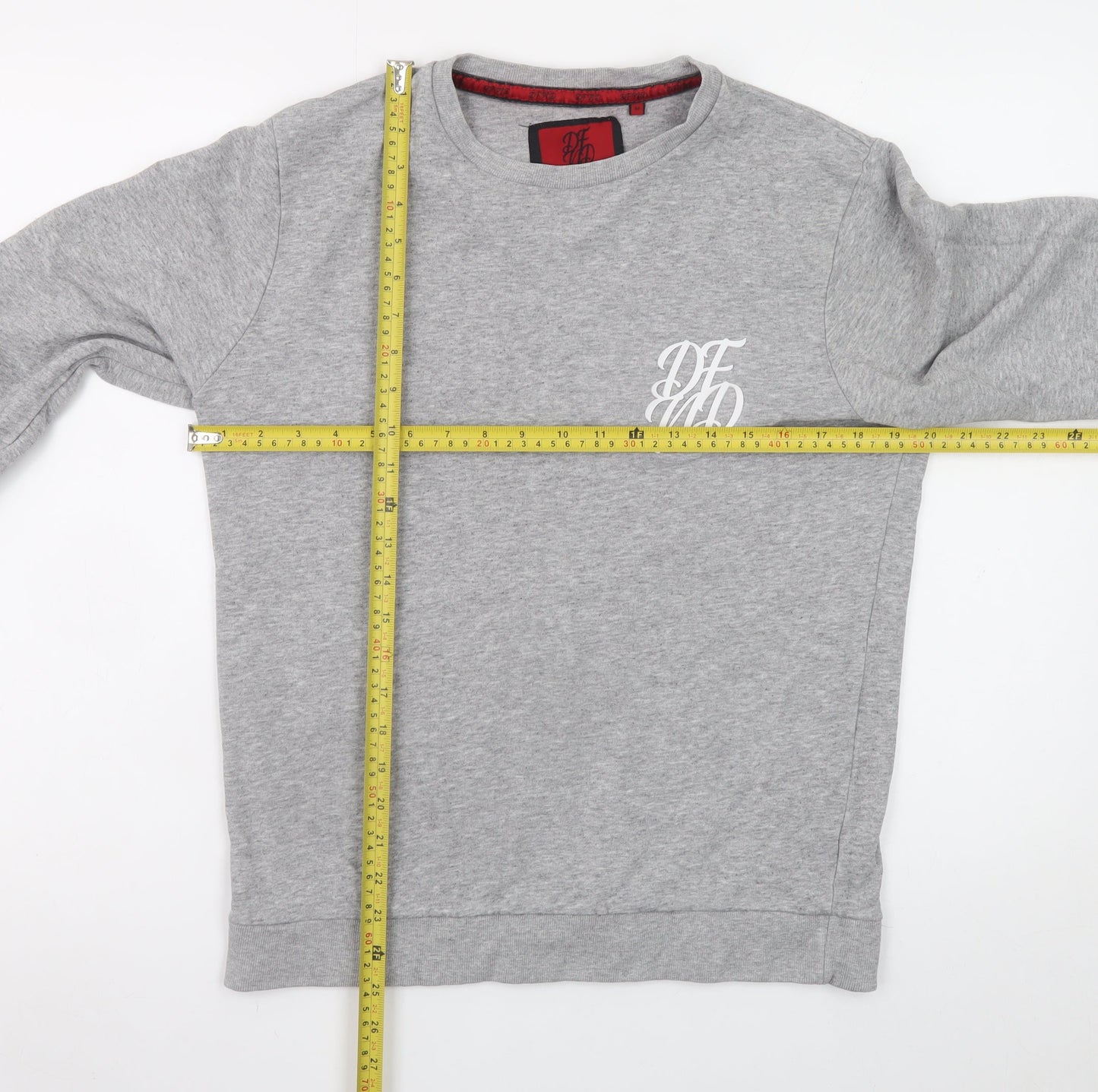 DFND Men’s Grey Crew Neck Pullover Sweatshirt Size M