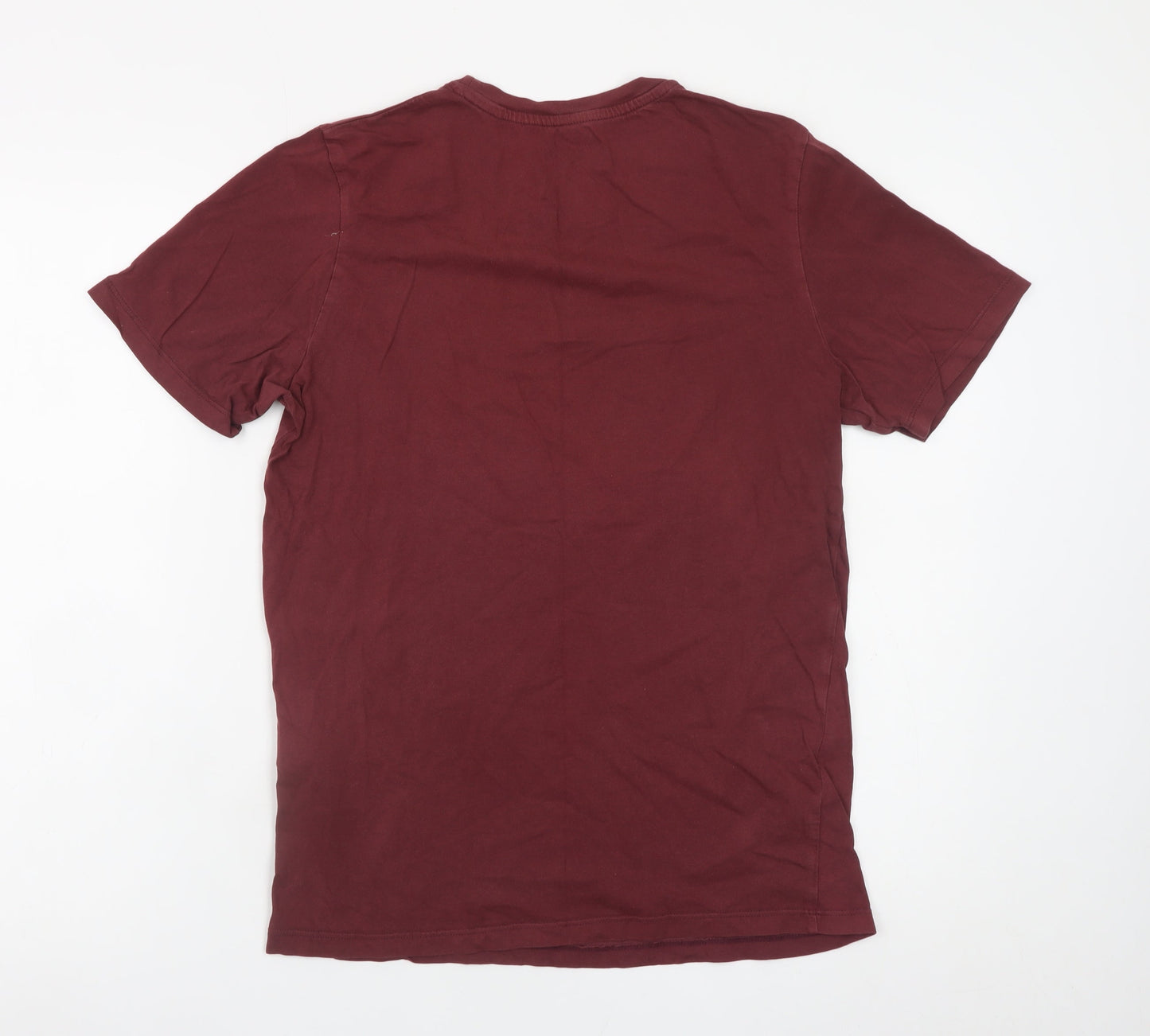 Jack & Jones Unisex Red Cotton Short Sleeve Basic T-Shirt S
