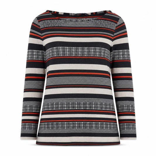 Marks and Spencer Women's Multicoloured Striped Long Sleeve T-Shirt Size 8
