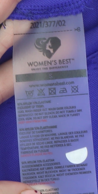 Women's Best Purple Long Sleeve Cropped Gym Top Size S