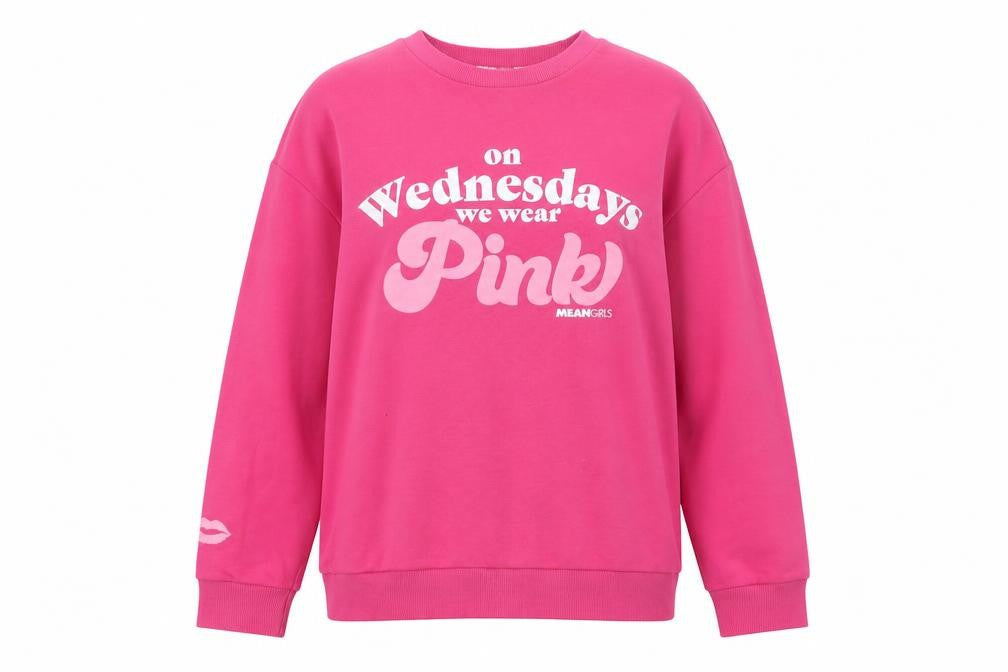 George Women Pink Mean Girls Graphic Pullover Sweatshirt Size 16-18