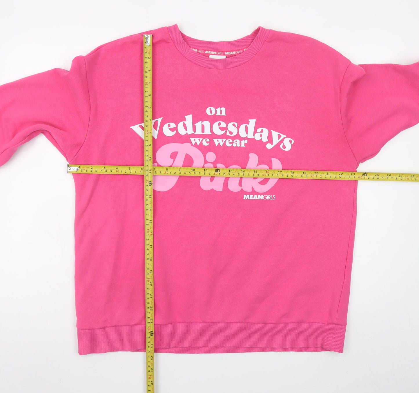 George Women Pink Mean Girls Graphic Pullover Sweatshirt Size 16-18