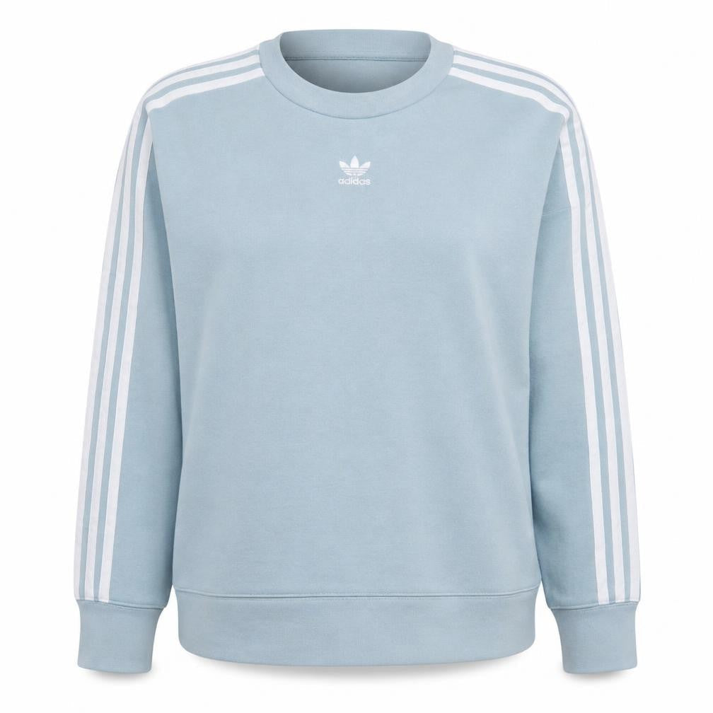 Adidas Women Blue Crew Neck Pullover Sweatshirt UK 8 Relaxed Fit