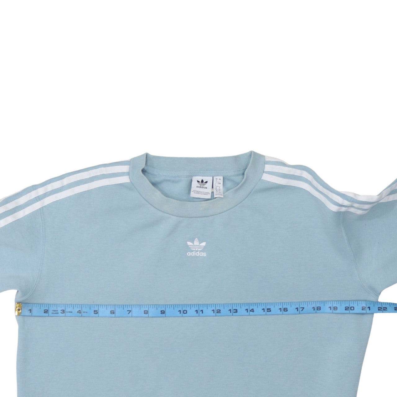 Adidas Women Blue Crew Neck Pullover Sweatshirt UK 8 Relaxed Fit