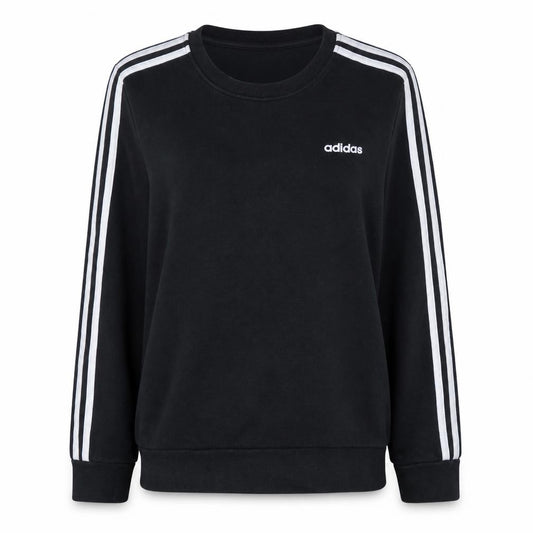 Adidas Women Black Crew Neck Long Sleeve Pullover Sweatshirt L