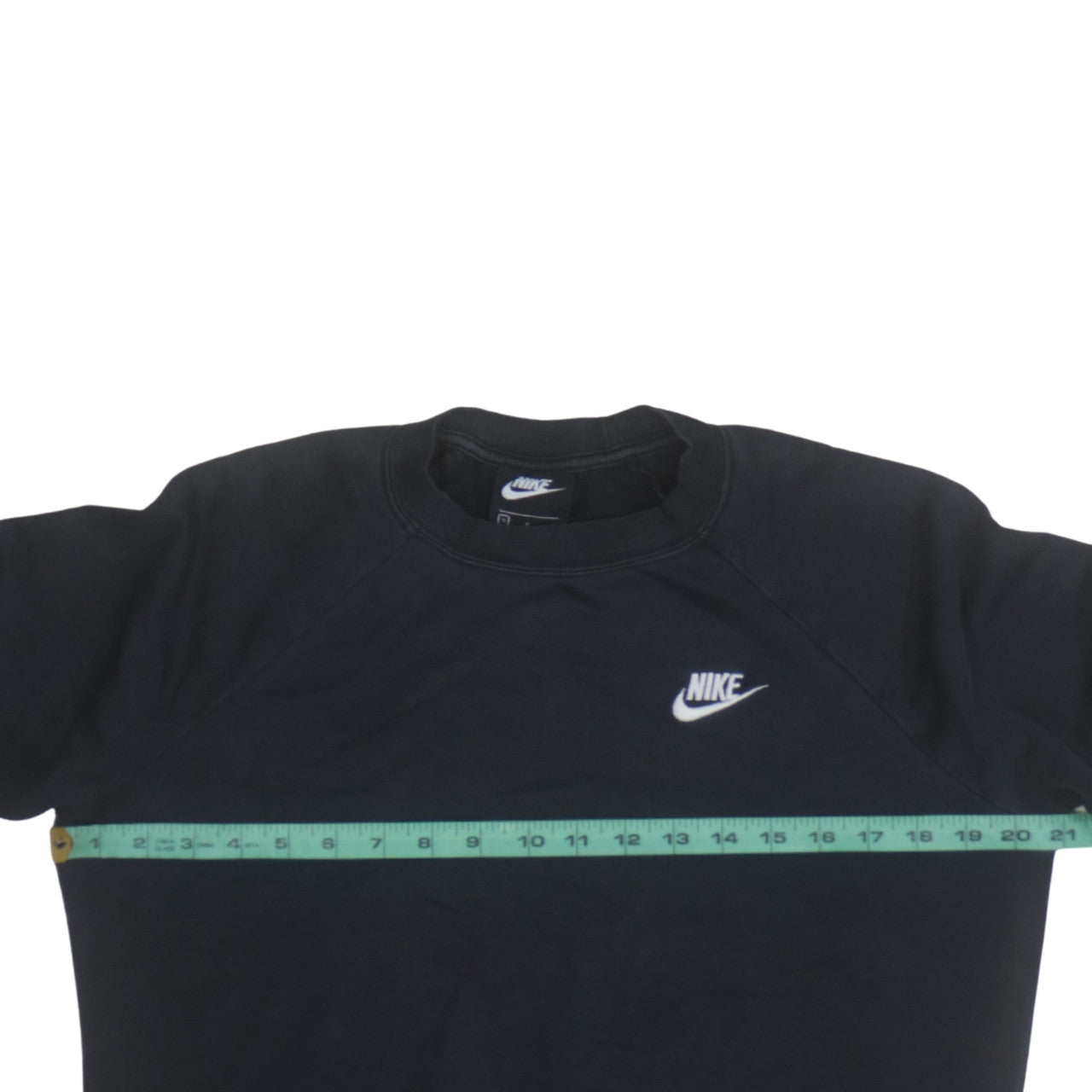 Nike Women Black Small Pullover Sweatshirt Crew Neck Cotton Blend