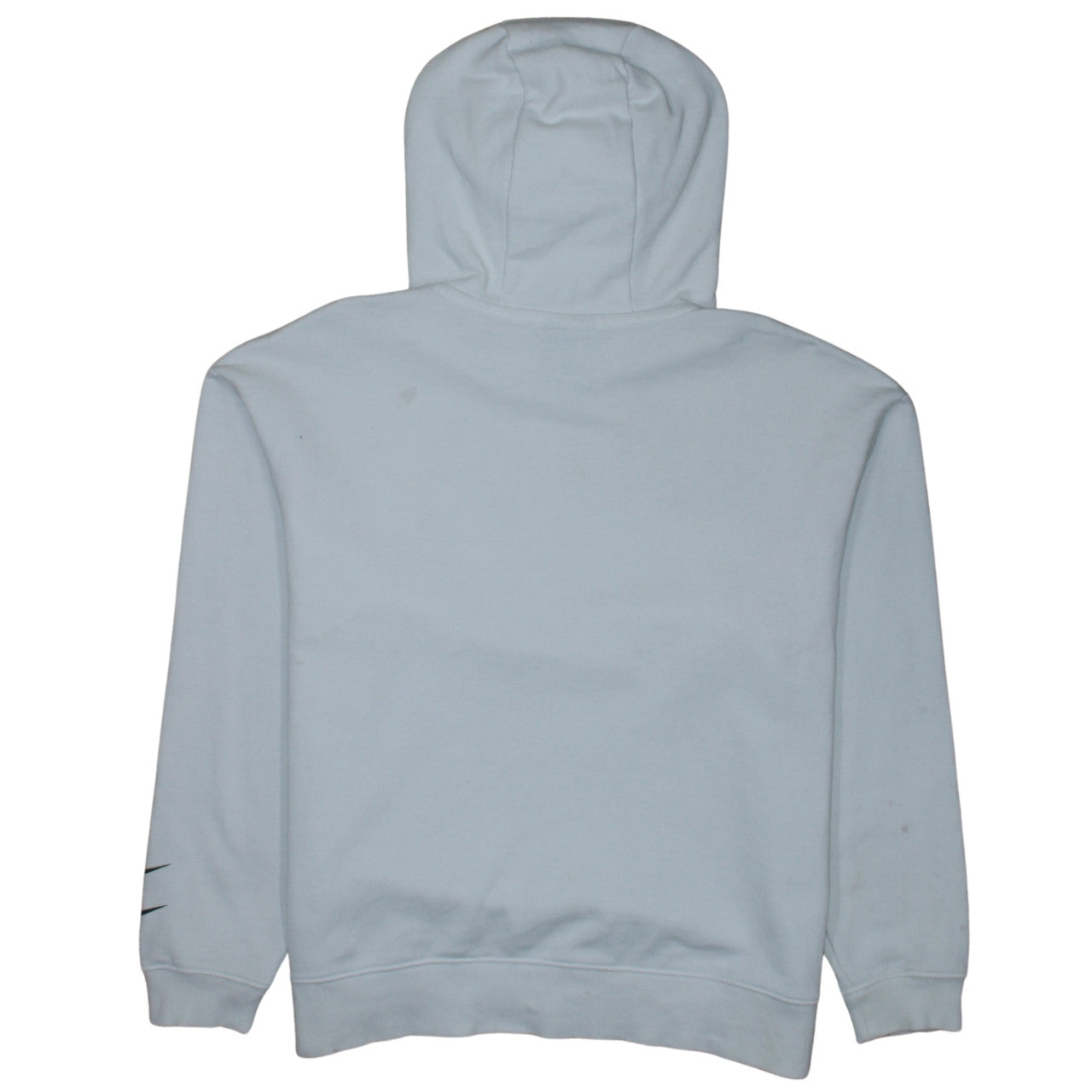 Nike Womens White Medium Pullover Hoodie with Logo Print