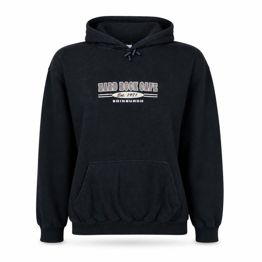 Hard Rock Cafe Edinburgh Black XL Women's Pullover Hoodie Sweatshirt
