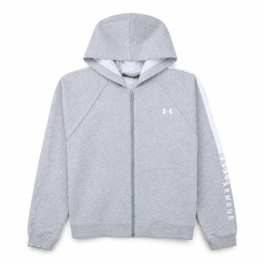 Under Armour Womens Grey Full Zip Hoodie Size L Loose Fit Casual