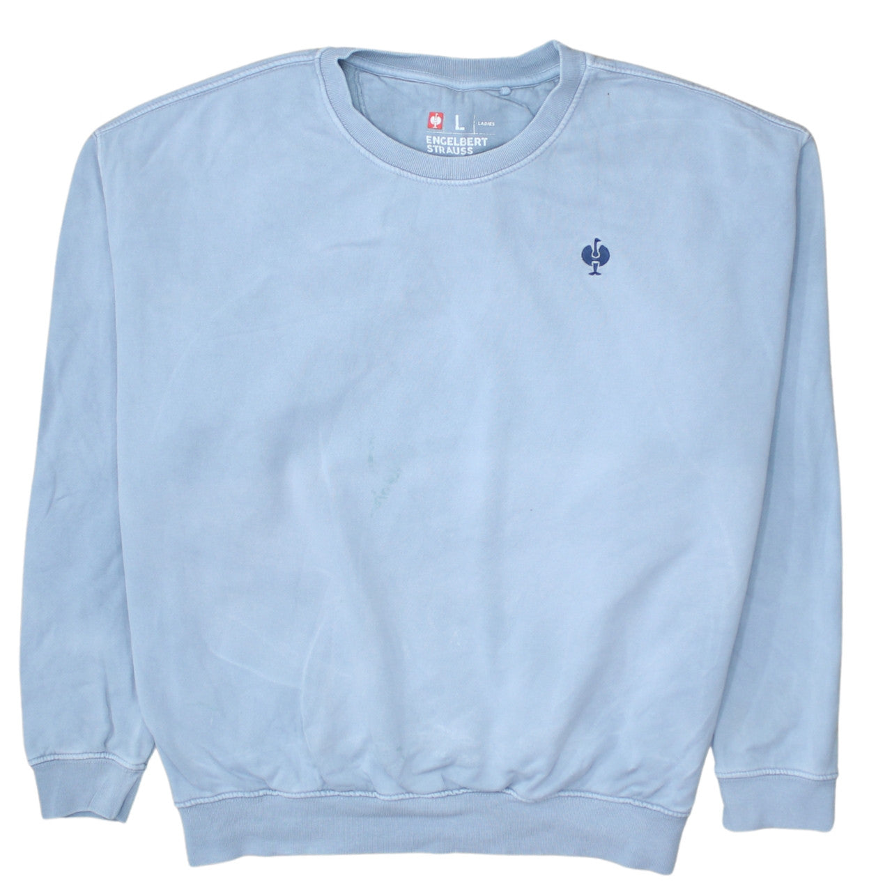 Engelbert Strauss Unisex Blue Pullover Sweatshirt L Fleece Crew Neck