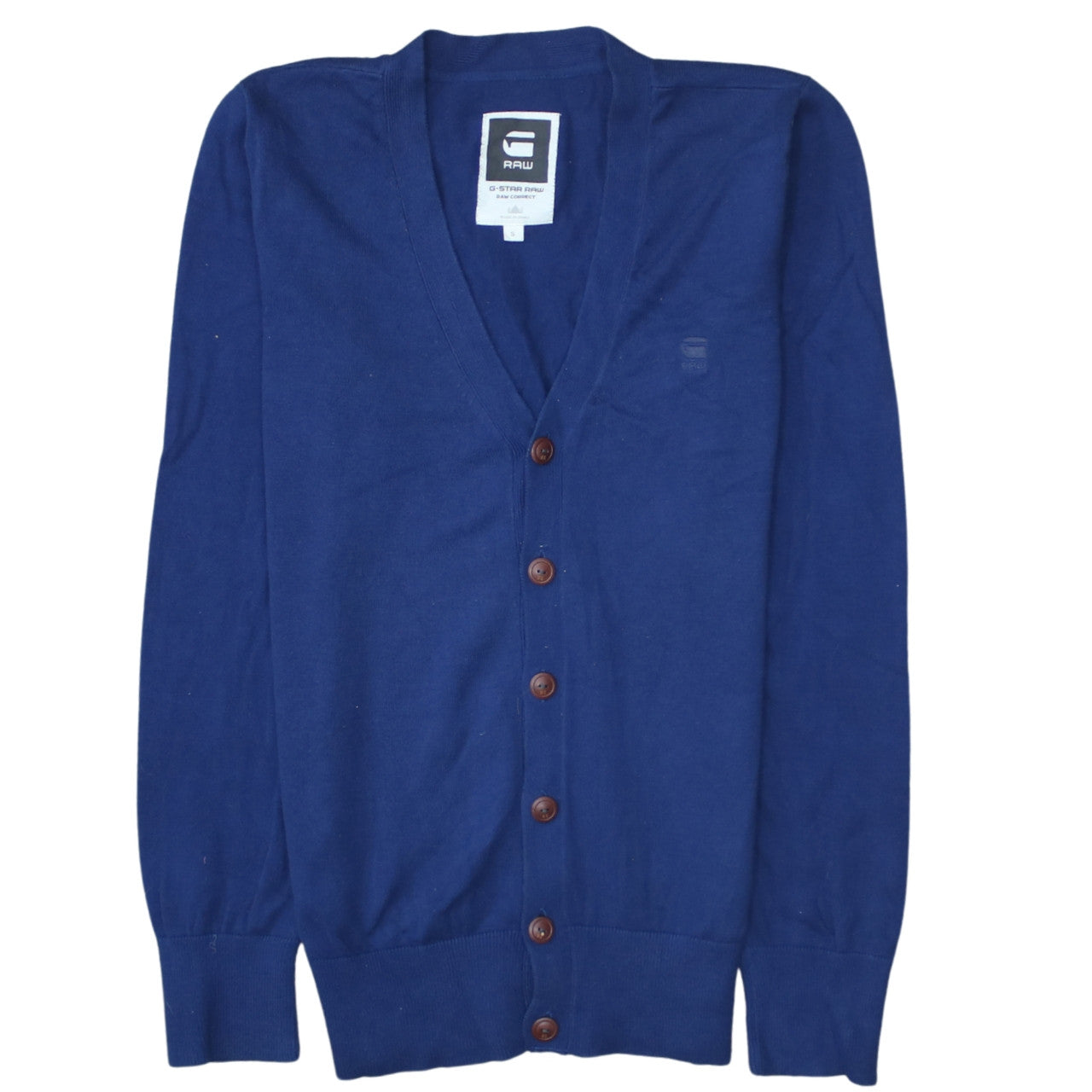 G-Star RAW Men's Blue Cotton Cardigan Jumper Size S