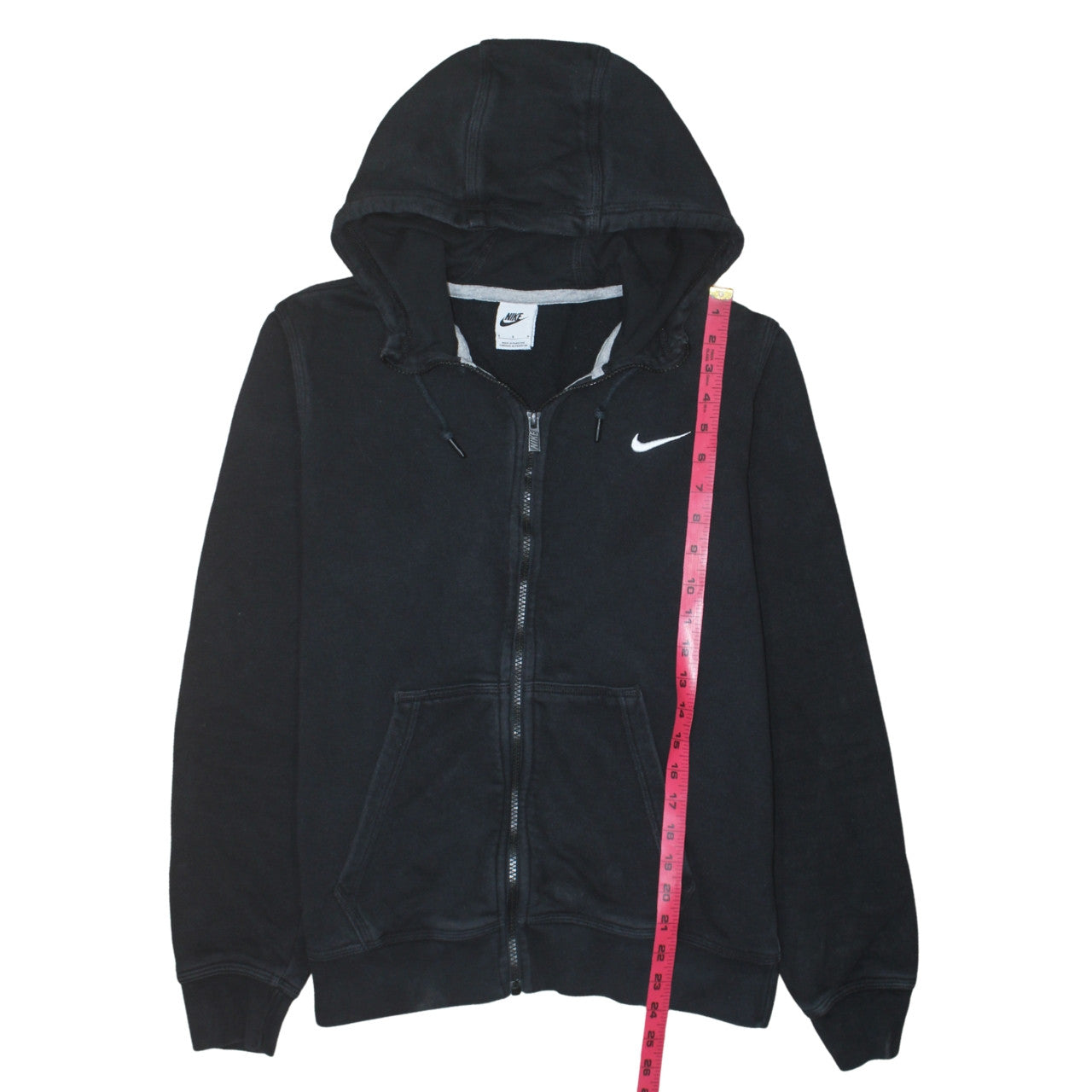Nike Men's Black Full Zip Hoodie M Regular Fit Fleece Sweatshirt