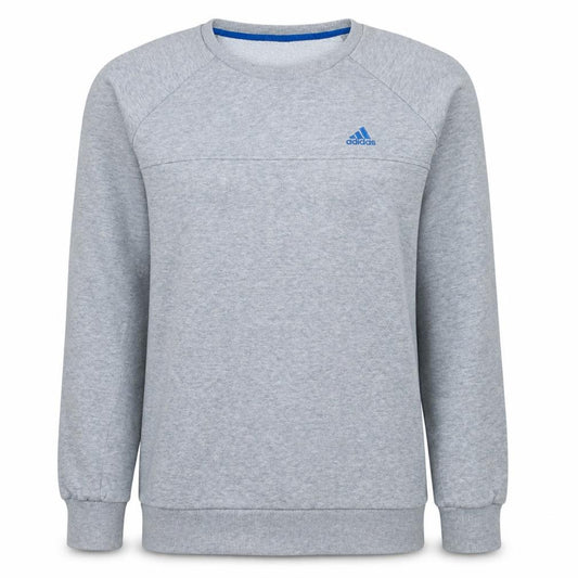 Adidas Mens Grey Small Crew Neck Pullover Sports Sweatshirt