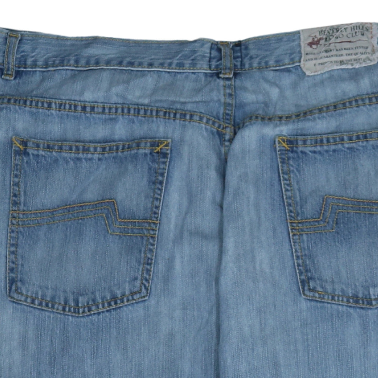 Beverly Hills Polo Club Mens Blue Straight Denim Jeans 40x32
