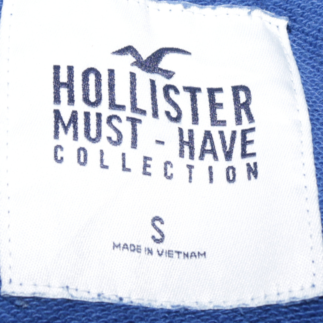 Hollister Men Blue Pullover Hoodie S Classic Logo Sweatshirt