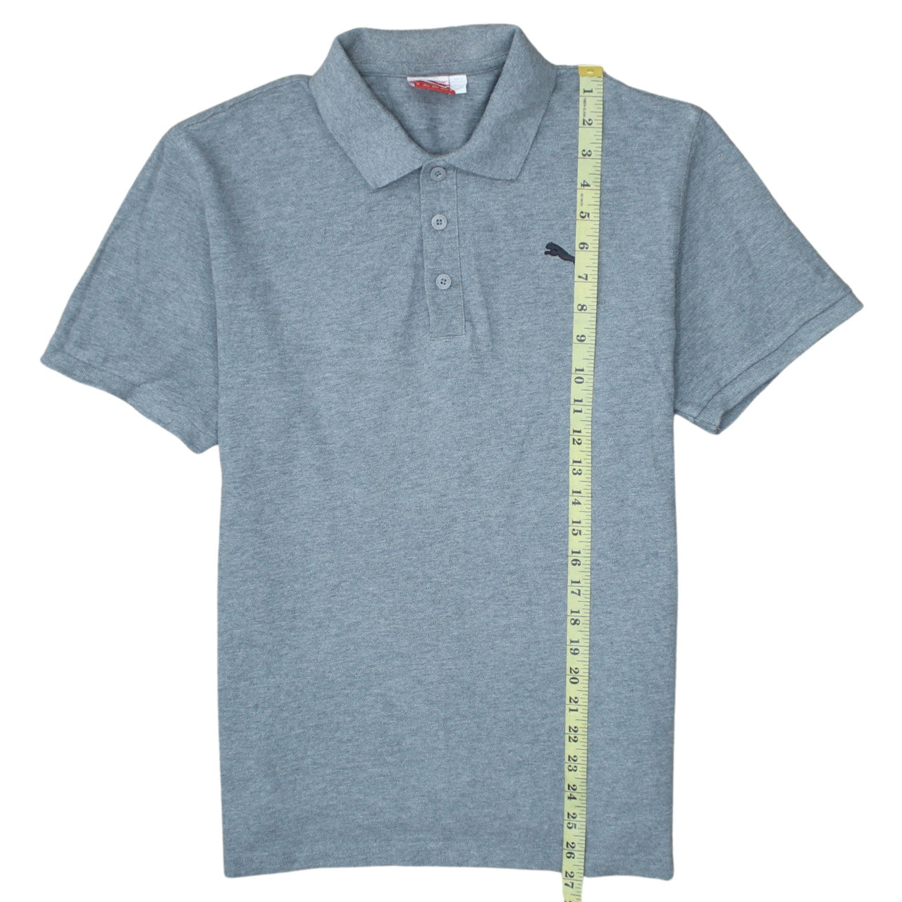 Puma Men's Grey Cotton Polo Shirt Size M Short Sleeve Classic Fit