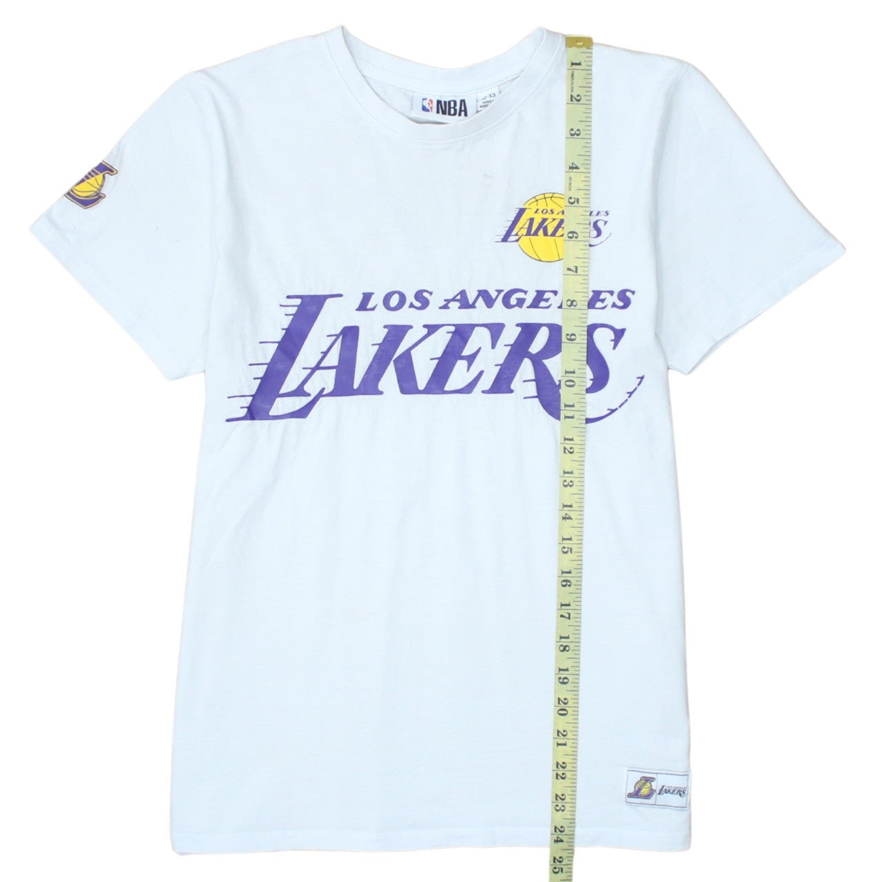 NBA Boys White Los Angeles Lakers LeBron James 12-13 Years Graphic T-Shirt