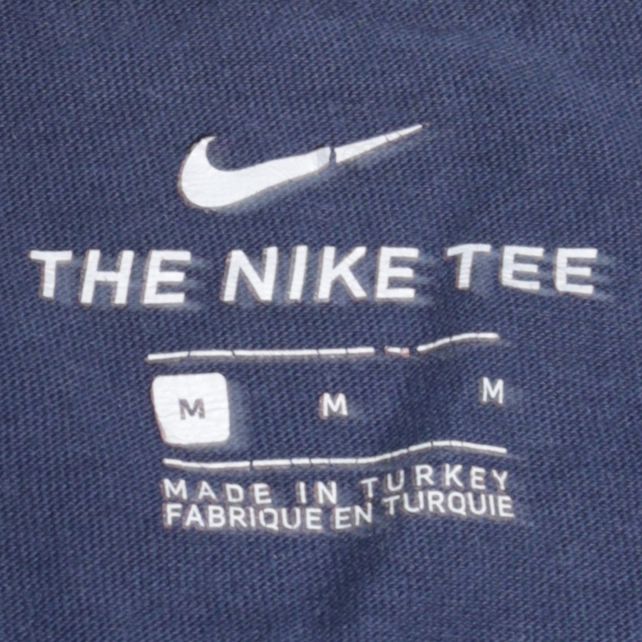 Nike Men's Blue Colourblock Air Logo Crew Neck T-Shirt Size M