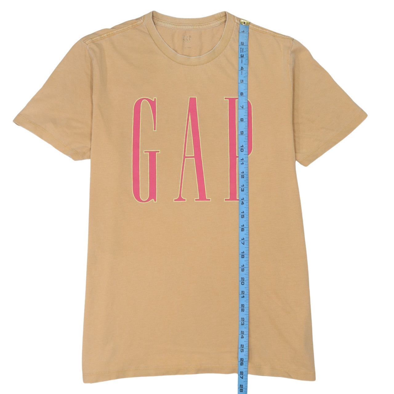 GAP Womens Beige Short Sleeve Basic Logo T-Shirt Size M