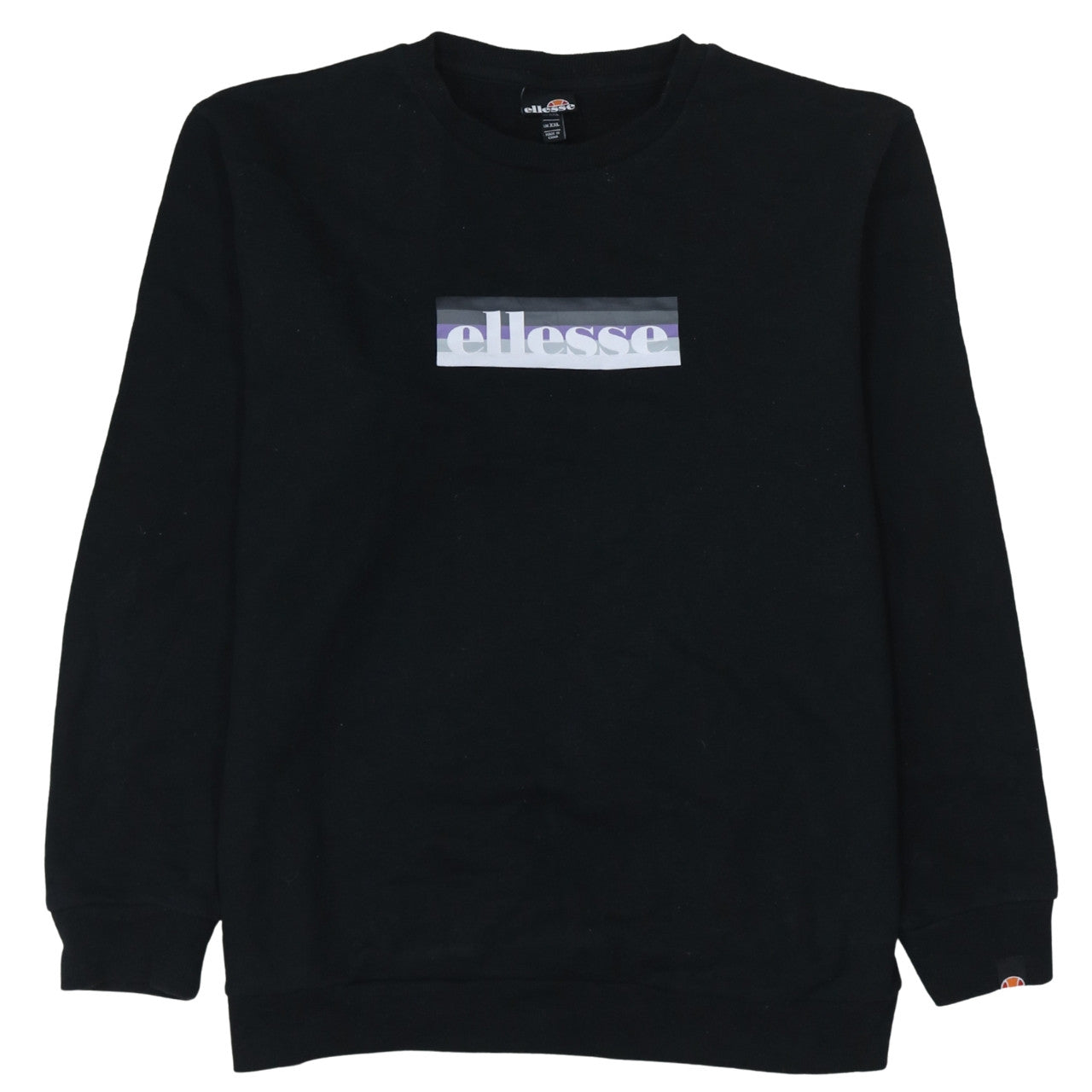 Ellesse Women Black XXL Pullover Sweatshirt Logo Cotton Blend