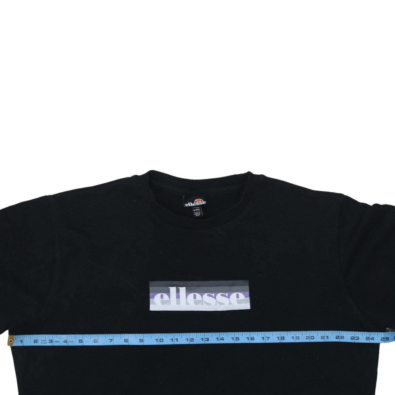 Ellesse Women Black XXL Pullover Sweatshirt Logo Cotton Blend