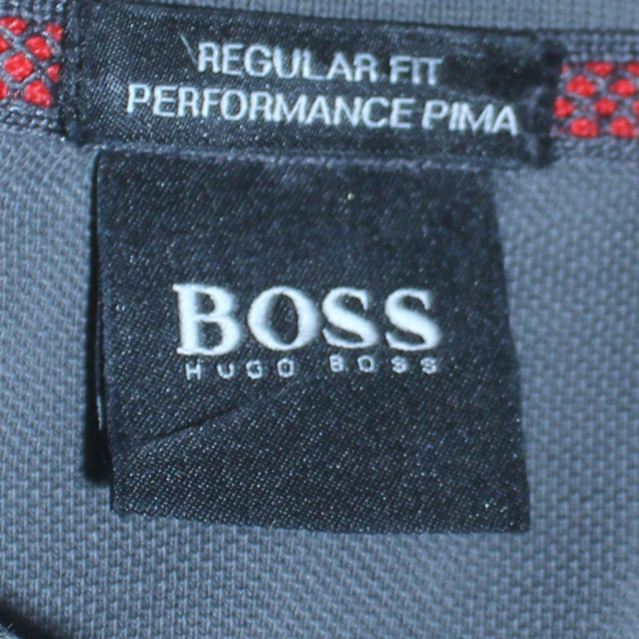 Hugo Boss Men's Grey Regular Fit Cotton Polo Shirt M