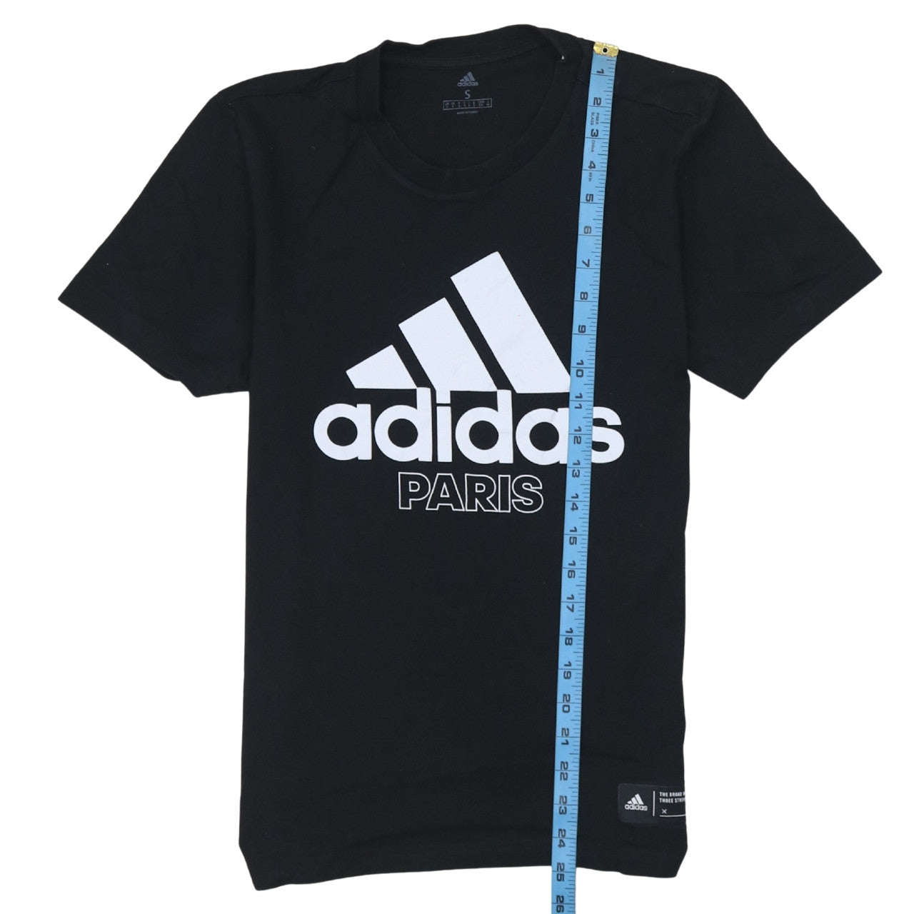 Adidas Men's Black Paris Graphic Logo Short Sleeve T-Shirt Size S