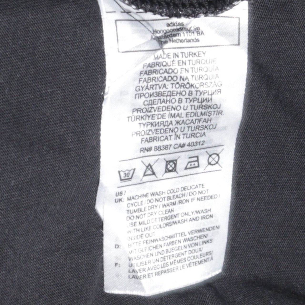 Adidas Men's Black Paris Graphic Logo Short Sleeve T-Shirt Size S