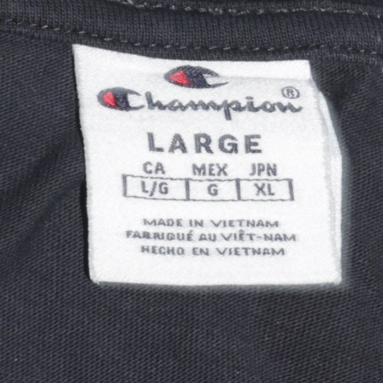 Champion Men’s Black Graphic Logo Short Sleeve Crew Neck T-Shirt Size L