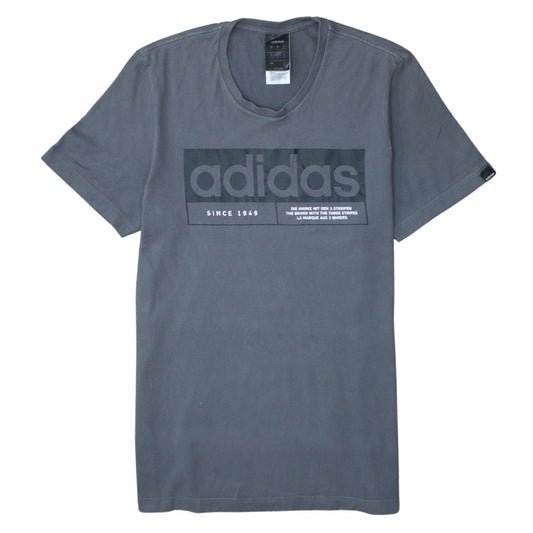 Adidas Men's Grey Graphic Logo T-Shirt Size S Short Sleeve Cotton