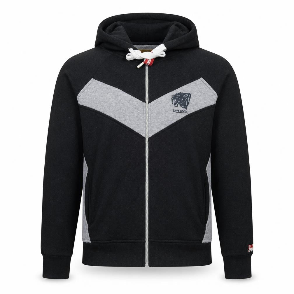 Smilodox Men's Black Full Zip Hoodie M Sports Gym Fleece
