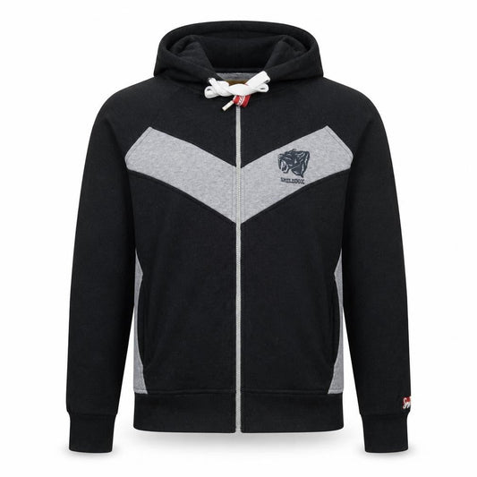 Smilodox Men's Black Full Zip Hoodie M Sports Gym Fleece