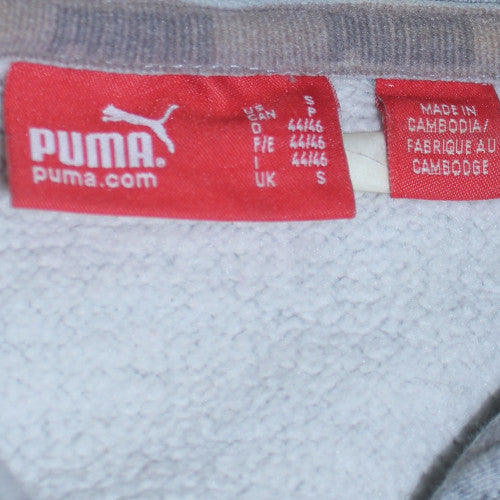 Puma Men's Grey Pullover Hoodie Small Logo Sportswear