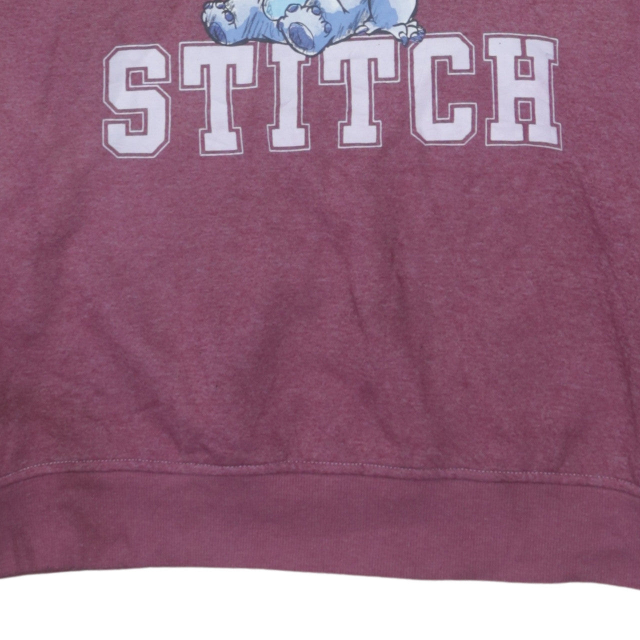Disney Women Purple Stitch Sweatshirt Size 10/12 UK S Crew Neck