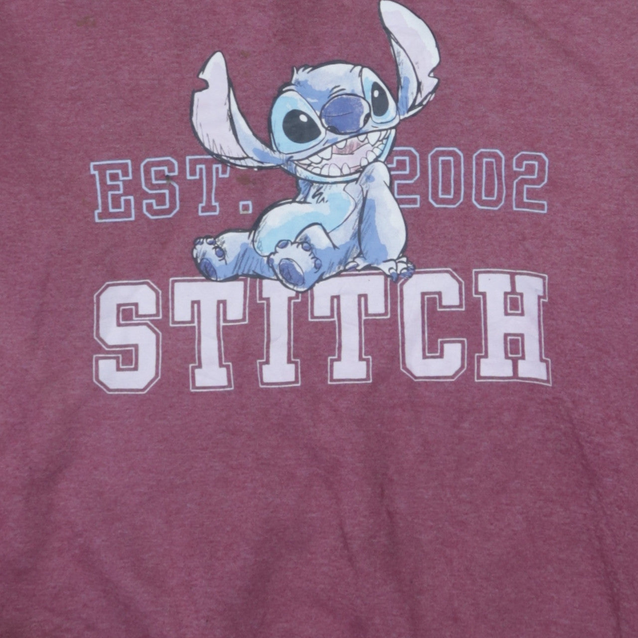 Disney Women Purple Stitch Sweatshirt Size 10/12 UK S Crew Neck