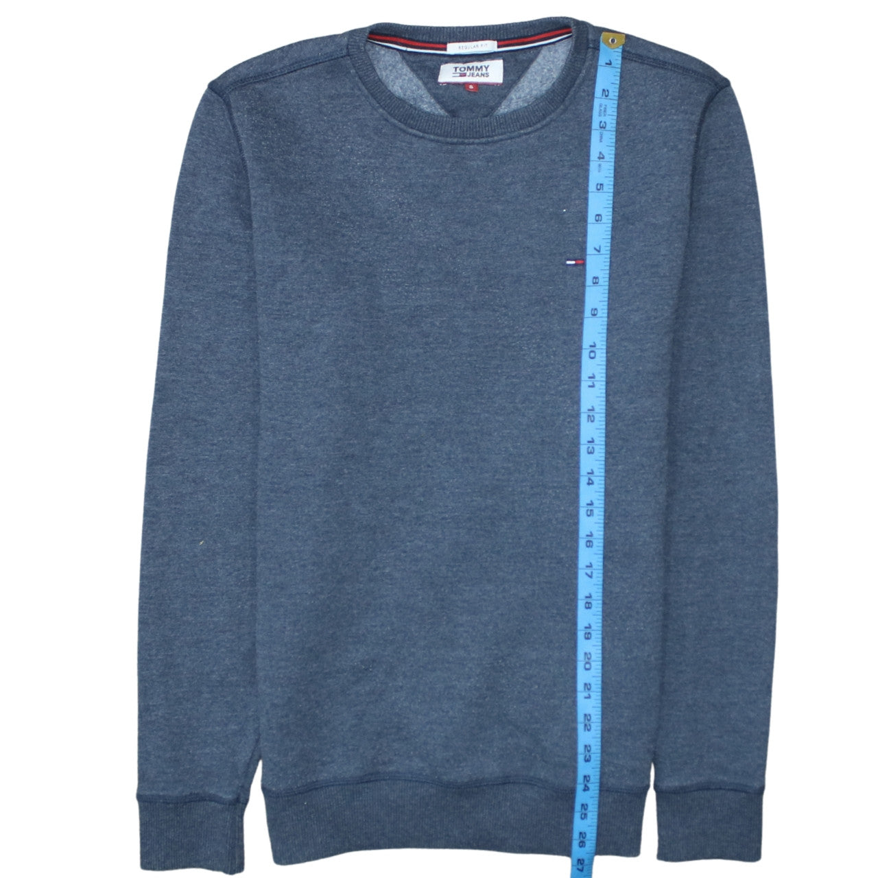 Tommy Jeans Men's Blue Regular Fit Cotton Blend Sweatshirt Size S