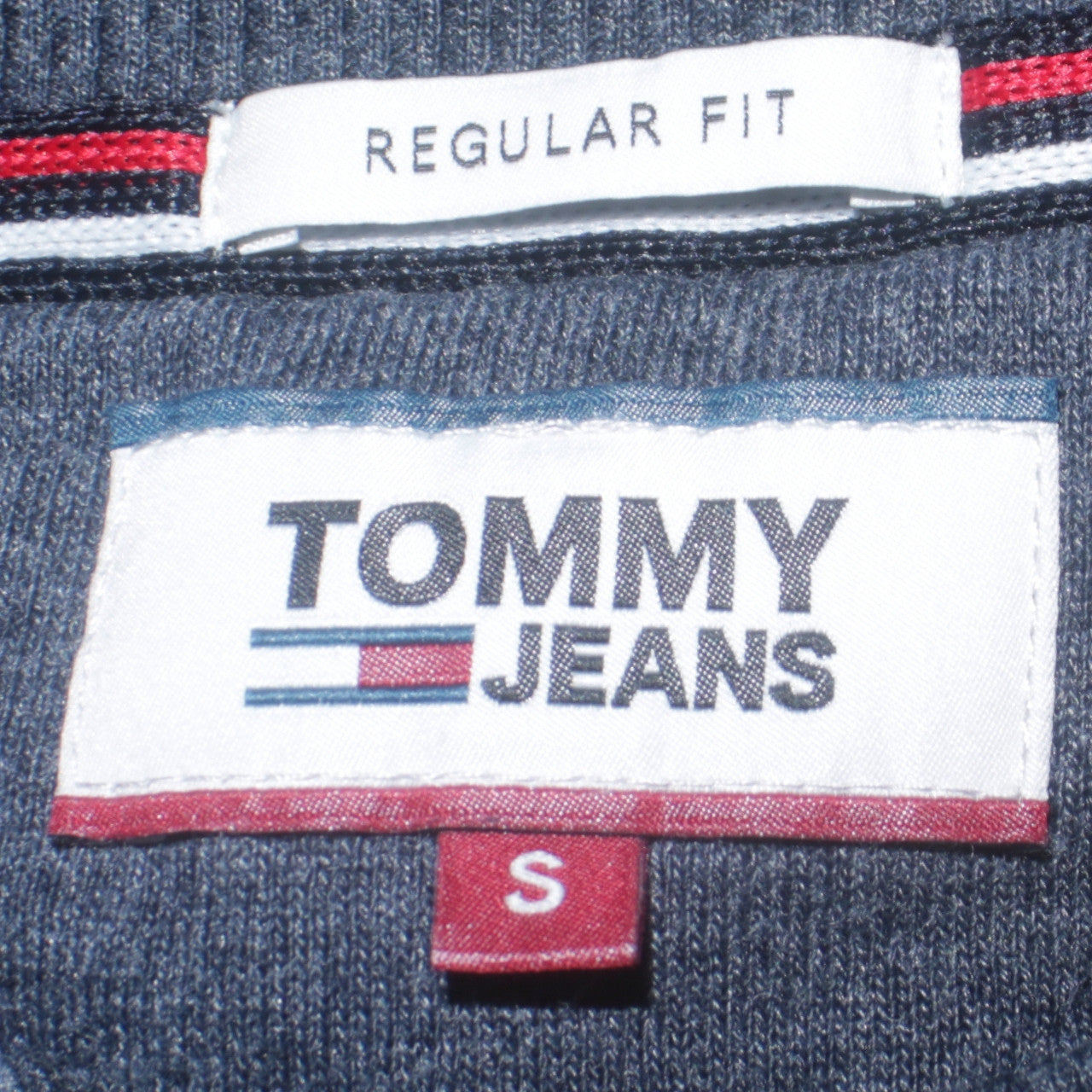 Tommy Jeans Men's Blue Regular Fit Cotton Blend Sweatshirt Size S
