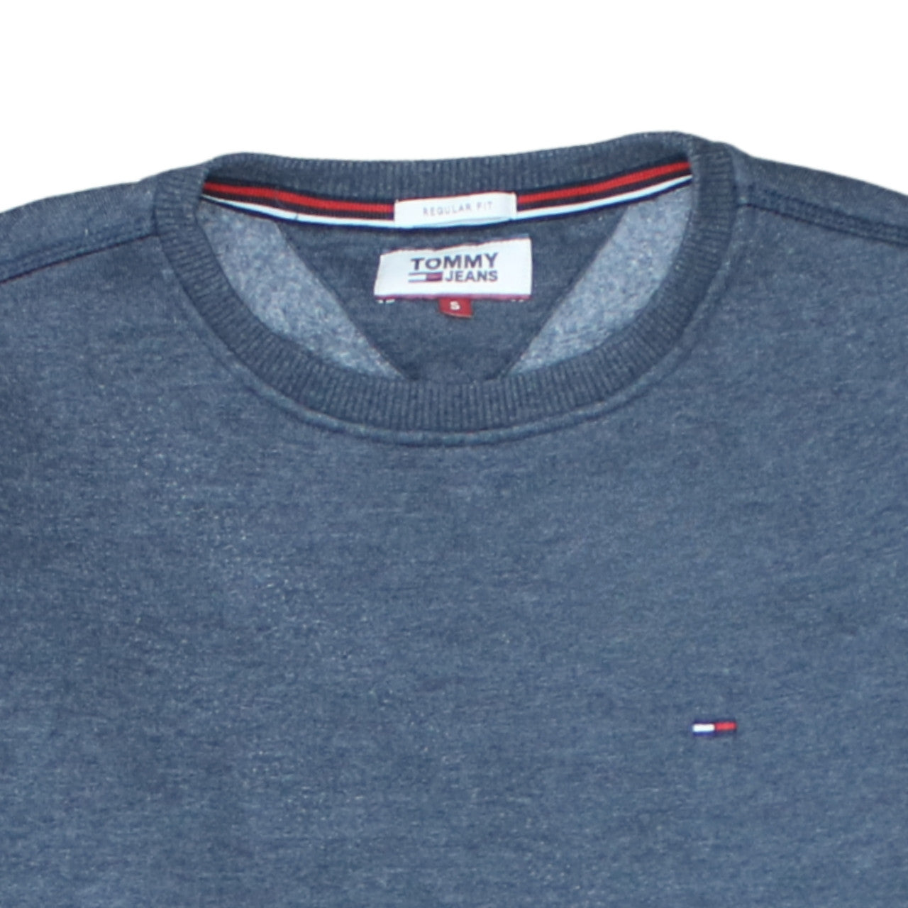 Tommy Jeans Men's Blue Regular Fit Cotton Blend Sweatshirt Size S