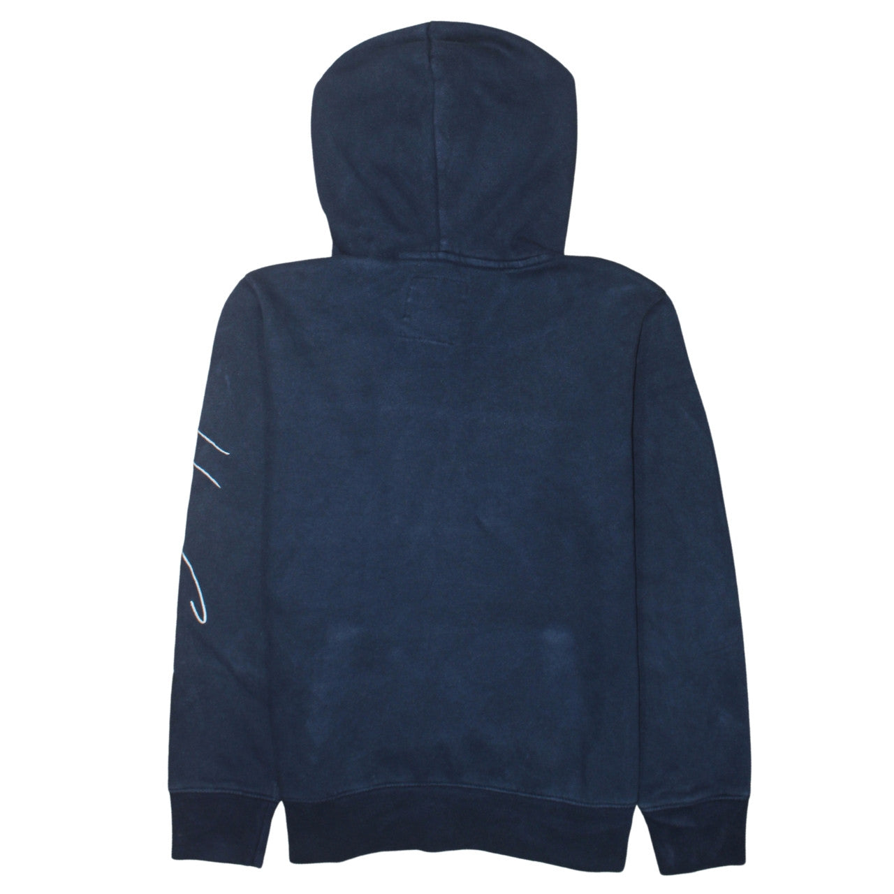 Hollister Womens Navy Blue Pullover Hoodie XS Cotton Blend Logo Must-Have Collection