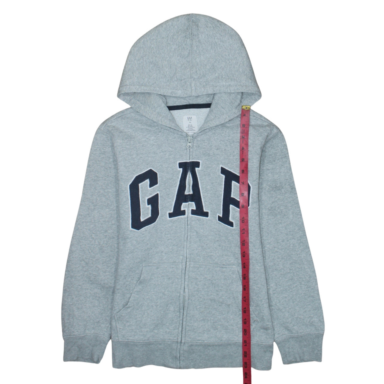 GAP Kids Boys Grey Full Zip Hoodie XL 12-13 Years Cotton Blend