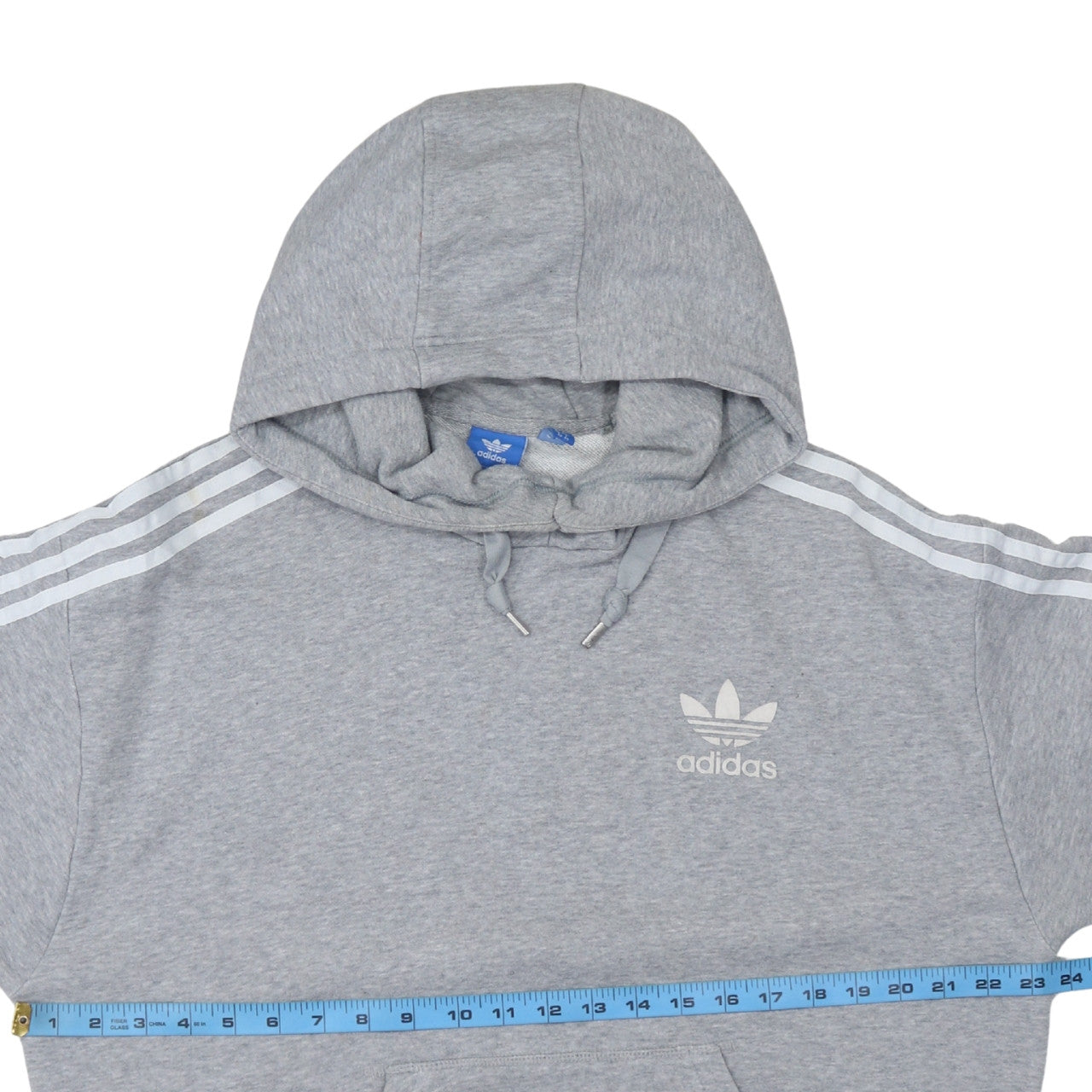 Adidas Womens Grey 3XL Pullover Hoodie with 3 Stripes Logo Classic Style