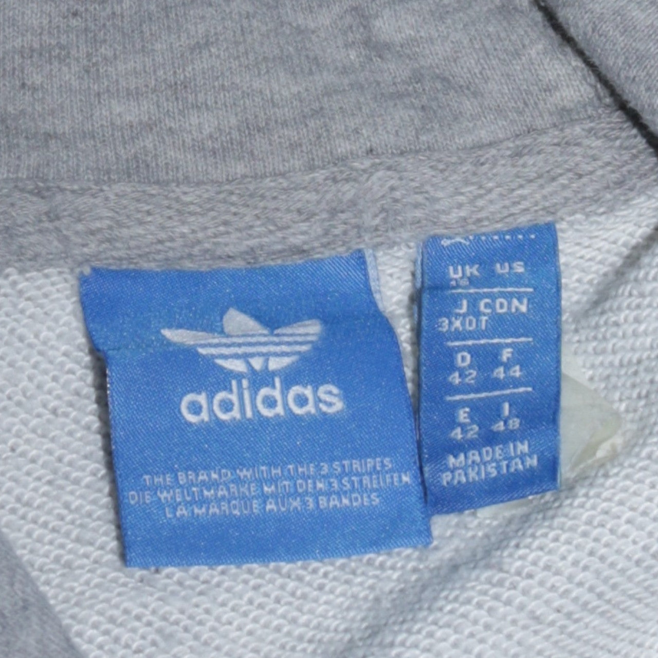 Adidas Womens Grey 3XL Pullover Hoodie with 3 Stripes Logo Classic Style