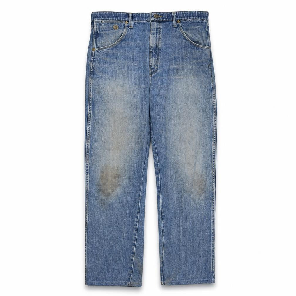 Wrangler Men's Blue Cowboy Cut Straight Fit Denim Jeans 36x34